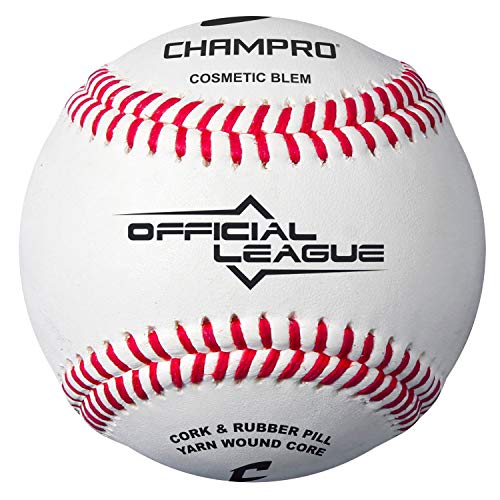 Champro Official League Leather Cover Baseballs with Cosmetic Blem, 12 Pack - Image 1