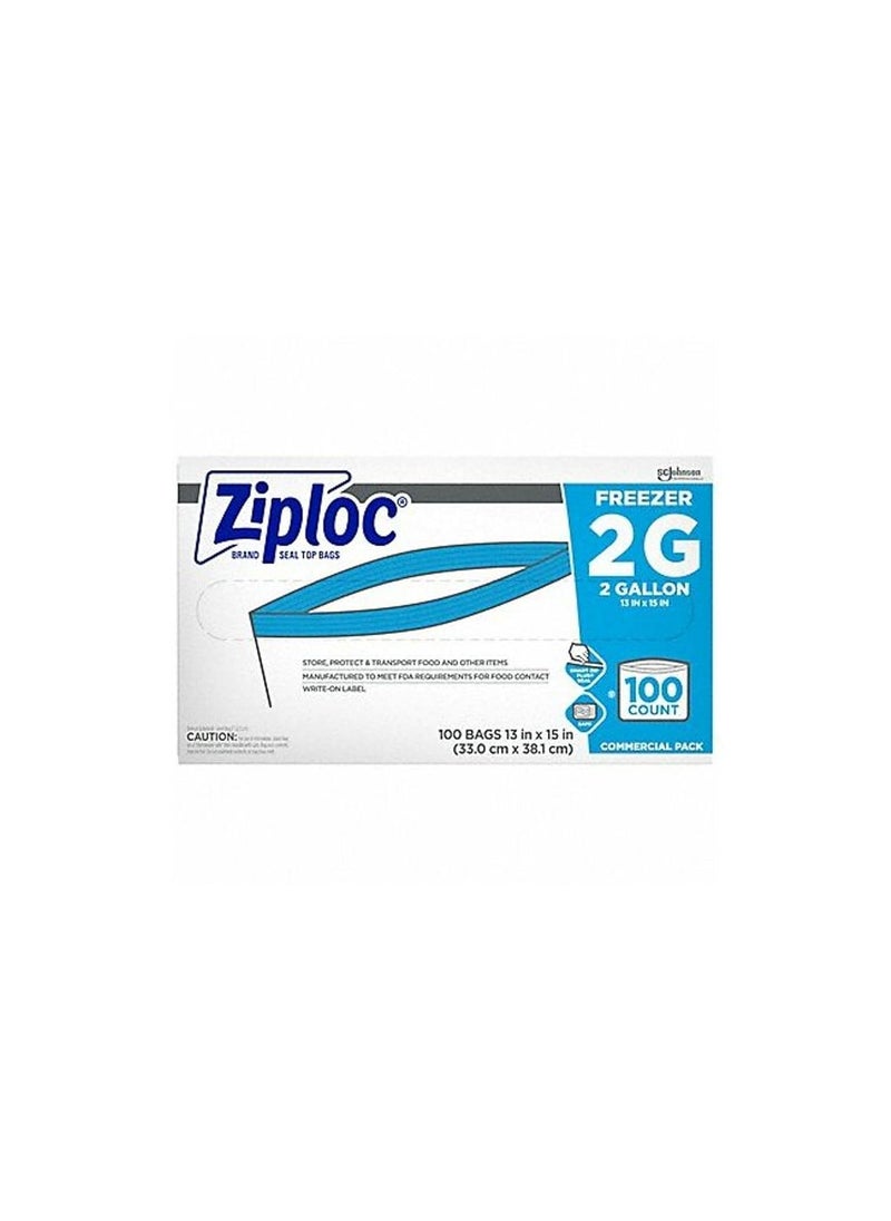 Ziploc Ziploc 94605 Freezer Bags 2 gal Pack of 100 
