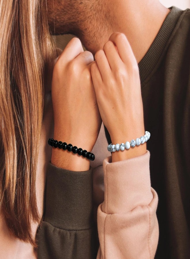 EIELO أساور كريستال ستون EIELO 12 قطعة للنساء والرجال من الأحجار شبه الكريمة 8 مم مجموعة أساور خرز كريستالية طبيعية للطاقة هدية مجوهرات - Image 5