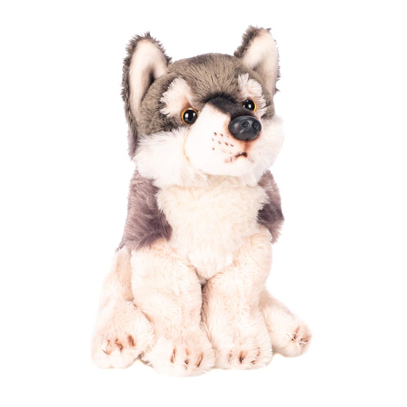 DEMDACO Little Silver Grey Wolf Children's Plush Beanbag Stuffed Animal Toy, 5.5 Inch (Pack of 1) - Image 2