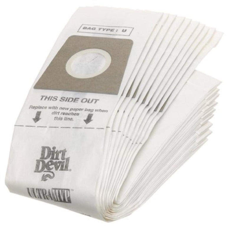 Dirt Devil Type U Vacuum Bags 10Pack 3920048001