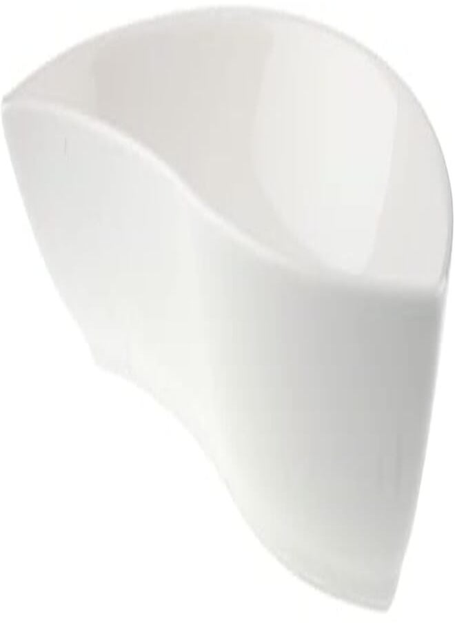 Villeroy & Boch Villeroy & Boch 10 2525 3890, New Wave Move Curved, Porcelain Bowl with Teardrop Shape, Dishwasher and Microwave Safe White, 28 x 15 cm 