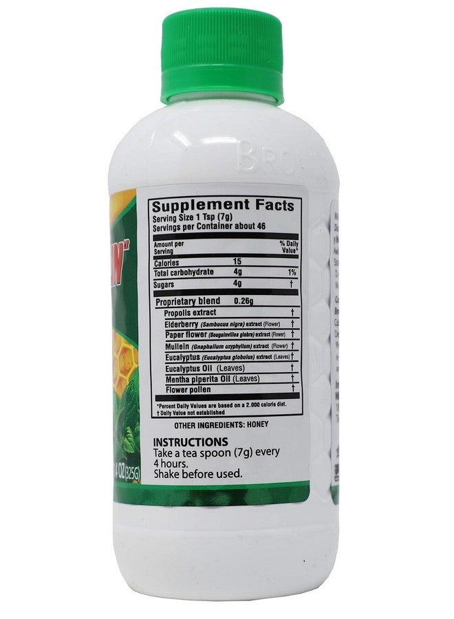Broncolin Honey Syrup with Propolis, Syrup with Natural Plant extracts to Refresh Your Throat, Natural Ingredients, Elderberry, Eucalyptus, Peppermint Oil, 11.4 Oz, Bottle - Image 2