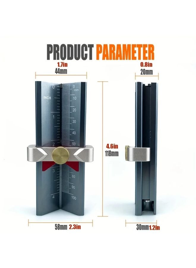 Drill Bit Positioning Side Height Device Multi Functional Table Saw Measuring Tool - Image 3