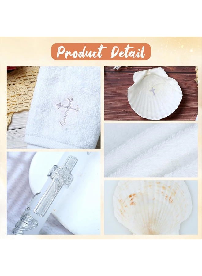Ohmique Baptism Candle Set for Boys and Girls - Baptism Kit Include Towel, Shell and Baptismal Candle, Velas para bautizo Christening Set Velas para bautizo de niño for Infants Kids - Image 4
