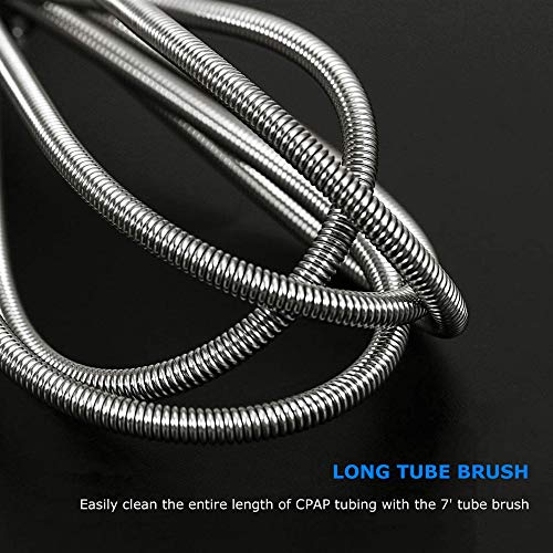 TIMFIRVS CPAP Tube Cleaning Brush-7 Feet Flexible + 7 Inches Handy Stainless Steel Wire Bristle Brush- Fits for Standard 22mm Diameter Tubing - Image 4