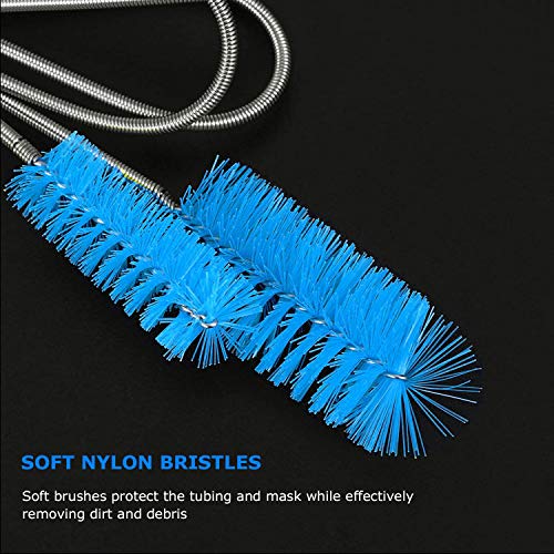 TIMFIRVS CPAP Tube Cleaning Brush-7 Feet Flexible + 7 Inches Handy Stainless Steel Wire Bristle Brush- Fits for Standard 22mm Diameter Tubing - Image 3
