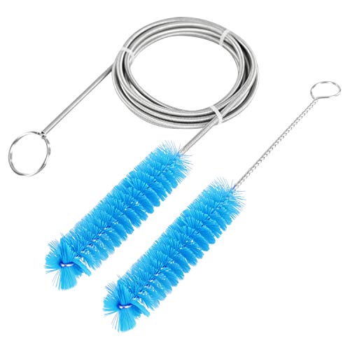 TIMFIRVS CPAP Tube Cleaning Brush-7 Feet Flexible + 7 Inches Handy Stainless Steel Wire Bristle Brush- Fits for Standard 22mm Diameter Tubing - Image 1