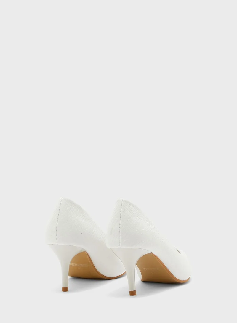 ELLA Tonal Snake Effect Pointed Pump