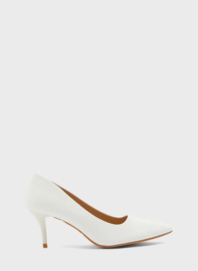 ELLA Tonal Snake Effect Pointed Pump
