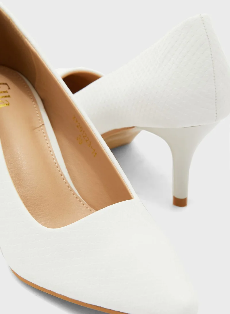 ELLA Tonal Snake Effect Pointed Pump