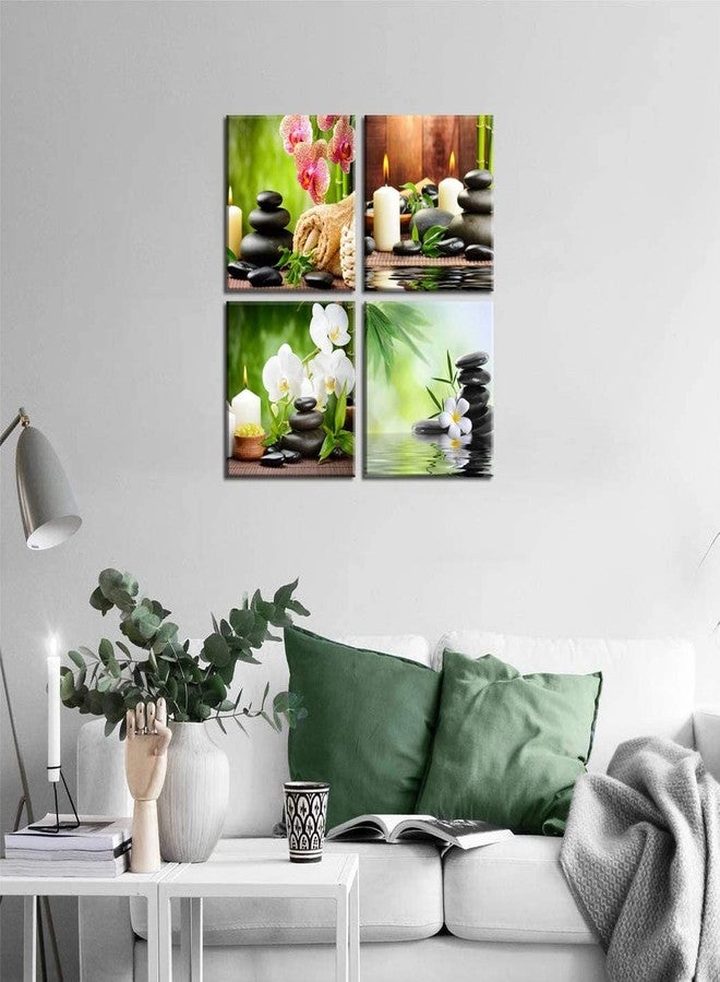 NAN Wind Spa Massage Bamboo Plumeria Zen Art for Home & Kitchen Framed - Image 4