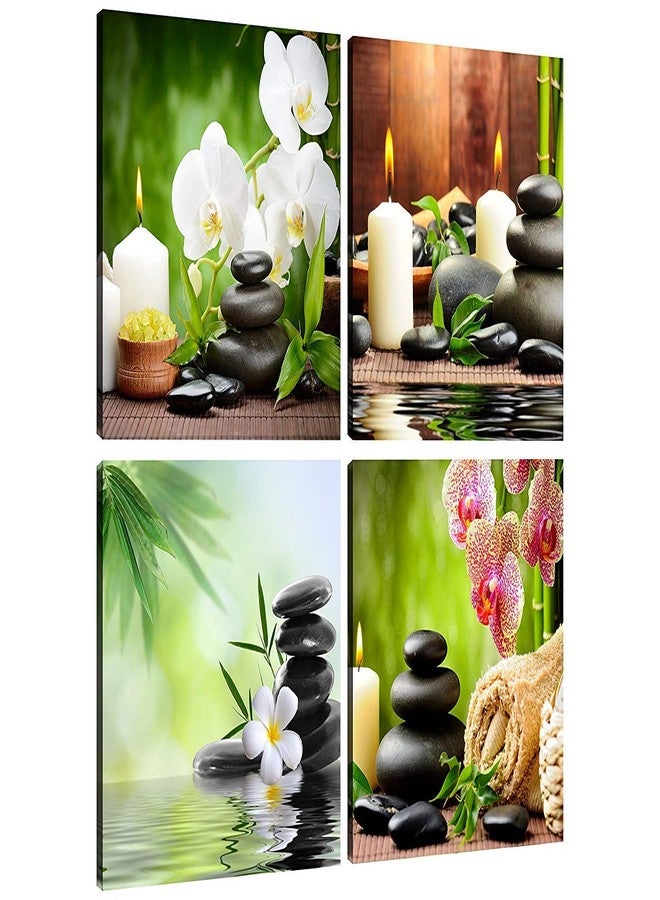 NAN Wind Spa Massage Bamboo Plumeria Zen Art for Home & Kitchen Framed - Image 2