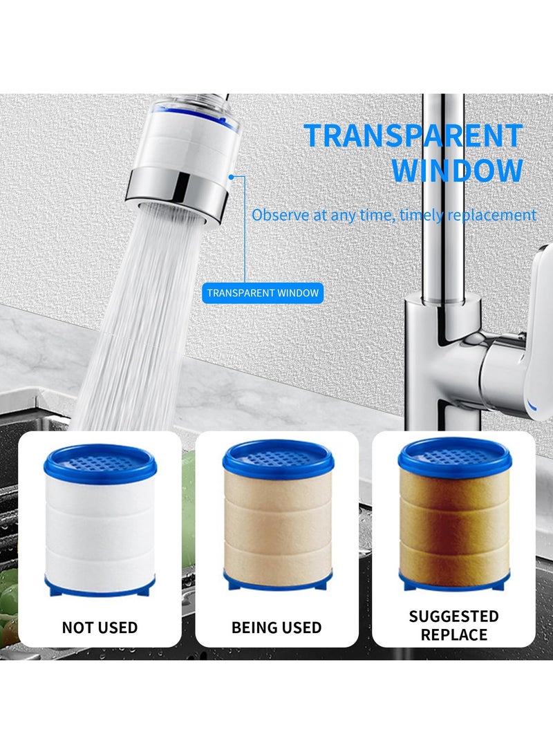فلوشرينيك صنبور مياه مزود بفلتر مع 5 عناصر ترشيح، فلتر مياه صنبور مطبخ عالمي يزيل الكلور والفلورايد والمعادن الثقيلة والمياه العسرة للمطبخ والحمام المنزلي - Image 3