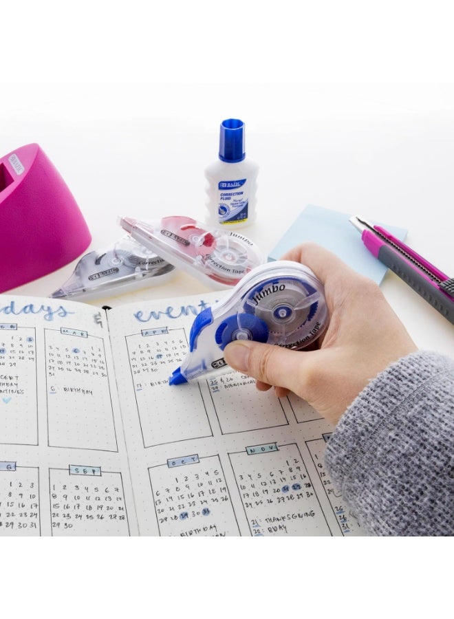 بازيك شريط تصحيح جامبو بمقبض سهل الاستخدام، مزيل للبقع البيضاء لتصحيحات فورية، 5 مم × 10 م - Image 5