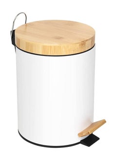 Orchid 12L Bamboo lid Pedal Dustbin With Soft-Close