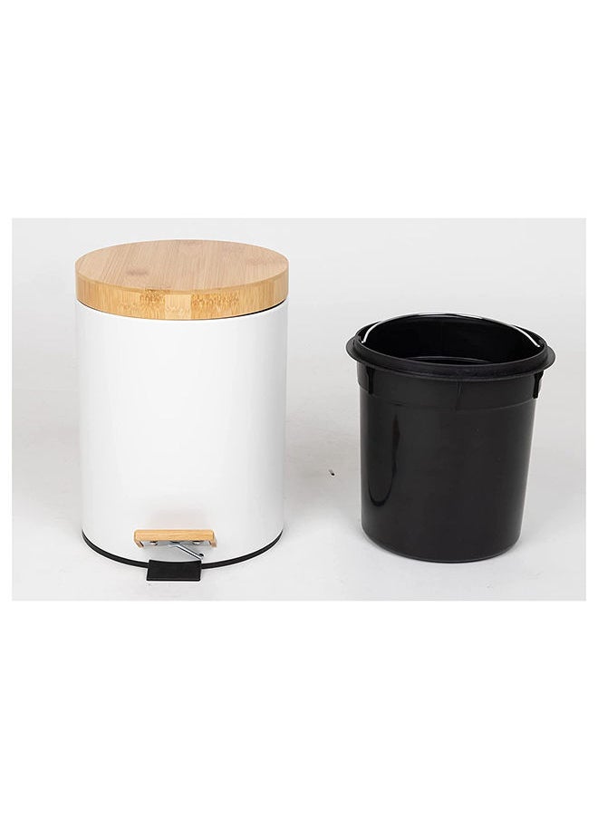 Orchid - Orchid 12L Bamboo lid Pedal Dustbin With Soft-Close - Image 1