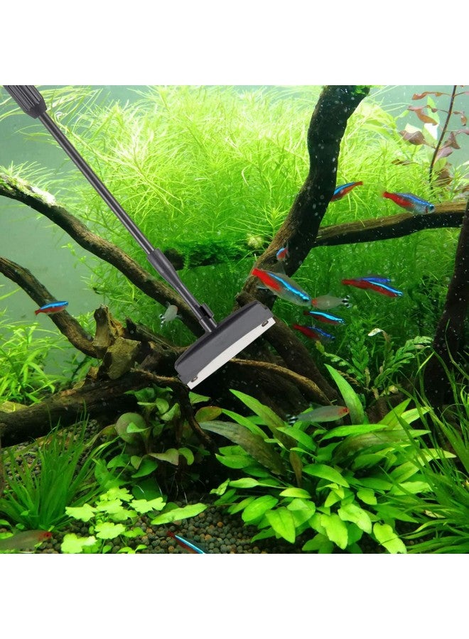 hygger Carbon Fiber 6 in 1 Aquarium Cleaning Tool Kit Al-gae Scraper Scrubber Pad Sponge Telescopic Handle Fish Tank Brush Cleaner Set for Saltwater Freshwater - Image 2