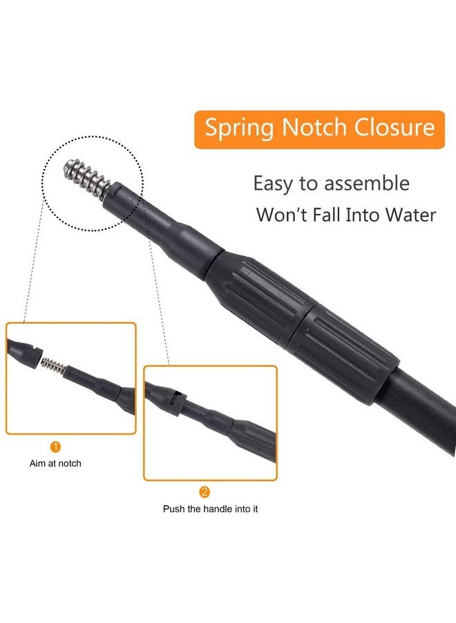 hygger Carbon Fiber 6 in 1 Aquarium Cleaning Tool Kit Al-gae Scraper Scrubber Pad Sponge Telescopic Handle Fish Tank Brush Cleaner Set for Saltwater Freshwater - Image 5