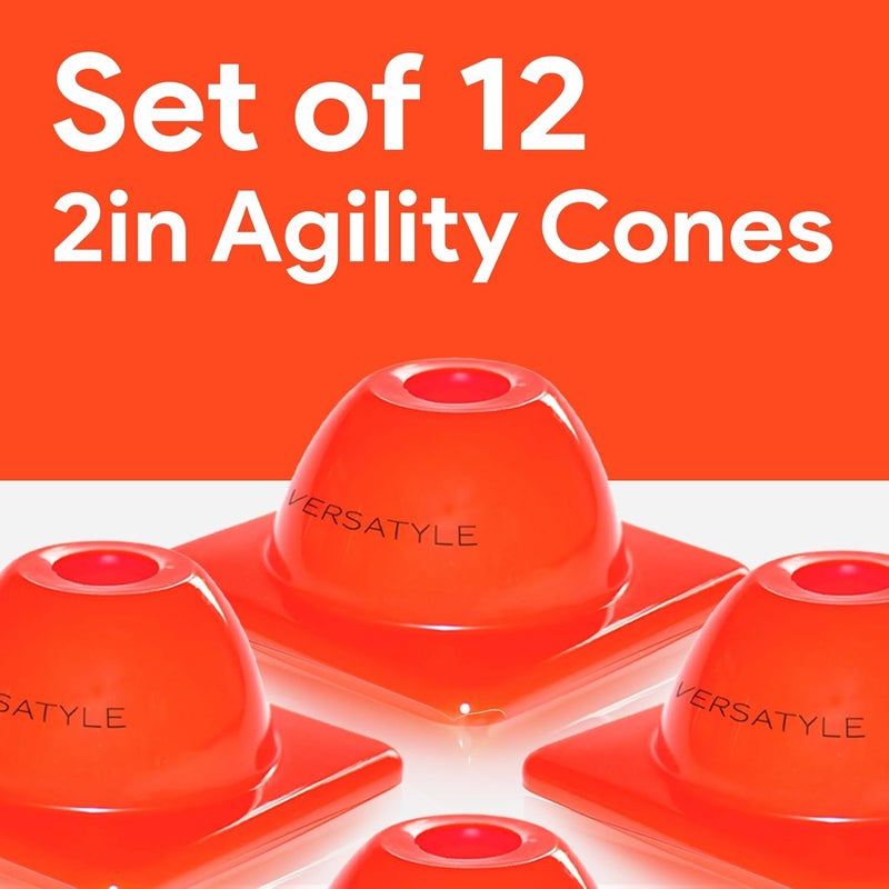 Versatyle Store 2 inches Heavy Duty Agility Training Cones for Sports & Kids Coaching, Field Markers for Motorcycle, Bikes, Traffic, Basketball, Soccer Drills, Durable, Multipurpose, Adjustable - Image 3