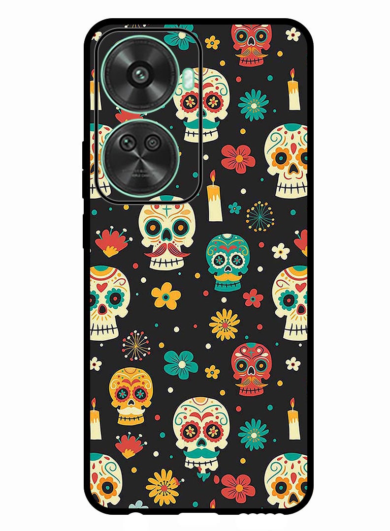 Theodor Protective Case Anti Scratch Shock Proof Bumper Cover For Huawei nova 11 SE Skeleton Patterns - Image 1