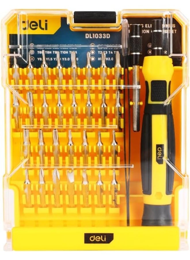 Deli Deli 33-in-1 Precision Screwdriver Set – Magnetic Tips, Repair Toolkit  - Image 1