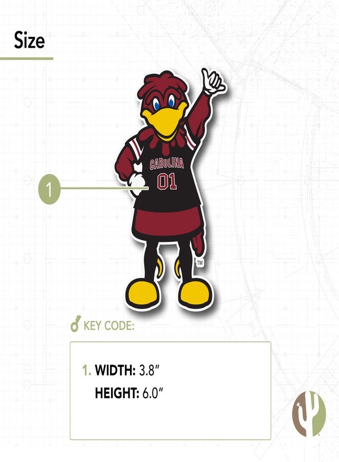 Desert Cactus University of South Carolina Gamecocks Sticker USC Cocky Vinyl Decal Laptop Water Bottle Car Scrapbook (IND 12) - Image 3