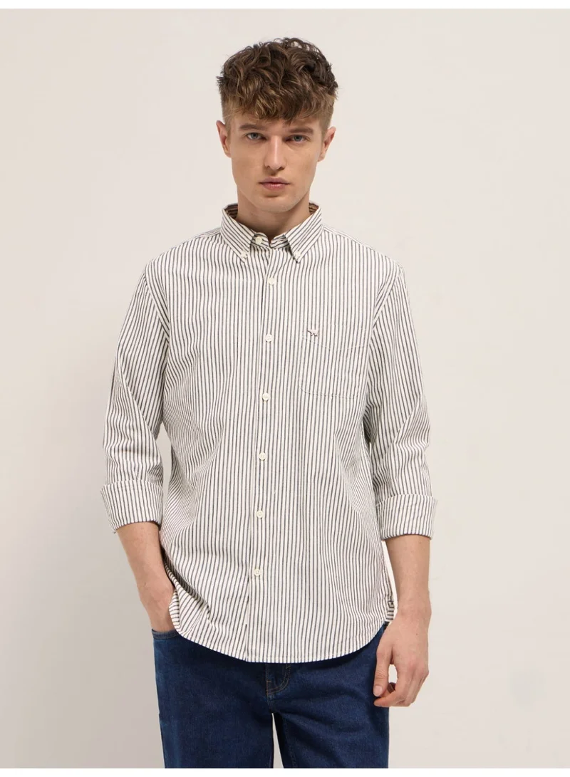 THE BEAR HOUSE  Men’s Long Sleeve Shirt – Classic, Comfortable and Stylish Essential for Work, Travel or Casual Outings for Men | Best Price UAE