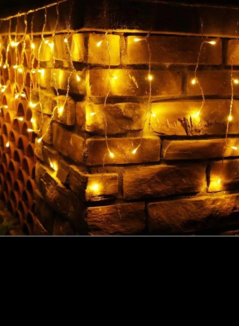 يوويل 14 متر 200 أضواء LED سلسلة أضواء الديكور الضوء الأبيض الدافئ 8 أوضاع LED ضوء سلك واضح لديكورات المنزل أضواء رمضان ديكور داخلي وخارجي رمضان ضوء الديكور أضواء ديوالي أضواء الستار مع قابس المملكة المتحدة 3 دبوس - Image 4