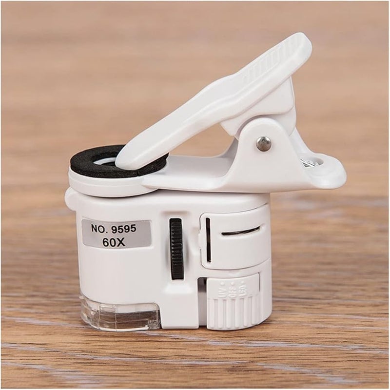 Universal Clip Microscope 60x Magnifier With LED Light For Jewelry Lab Accessories - Image 2