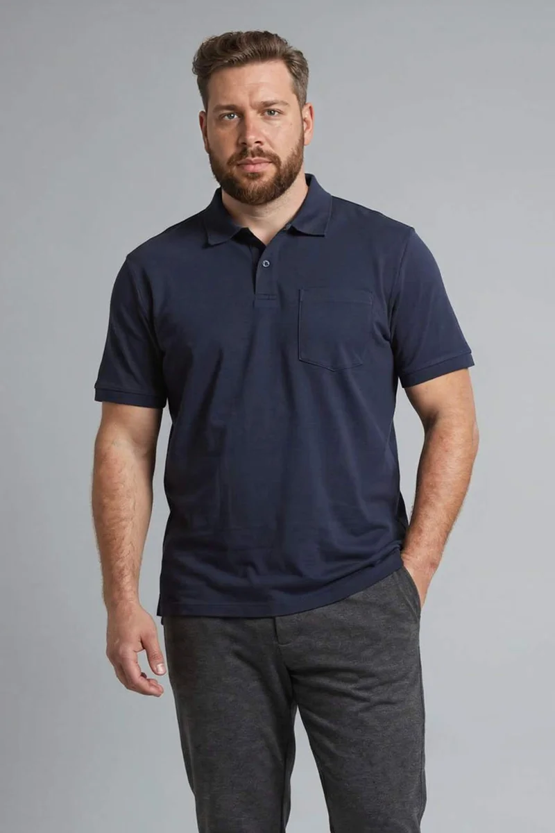 ديفاكتو 100% Cotton Plus Size Polo Shirt
