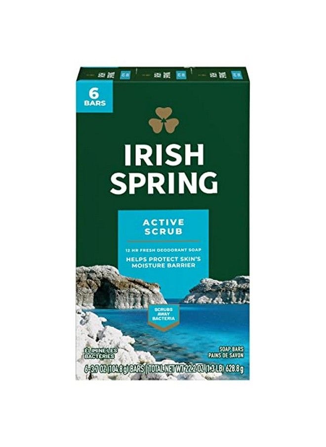 Irish Spring - Deep Action Scrub Bar Soap 3.7 Ounce (Pack Of 6) - Image 1