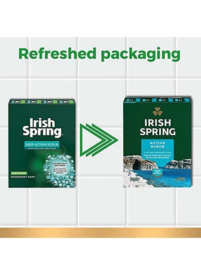 Irish Spring - Deep Action Scrub Bar Soap 3.7 Ounce (Pack Of 6) - Image 1