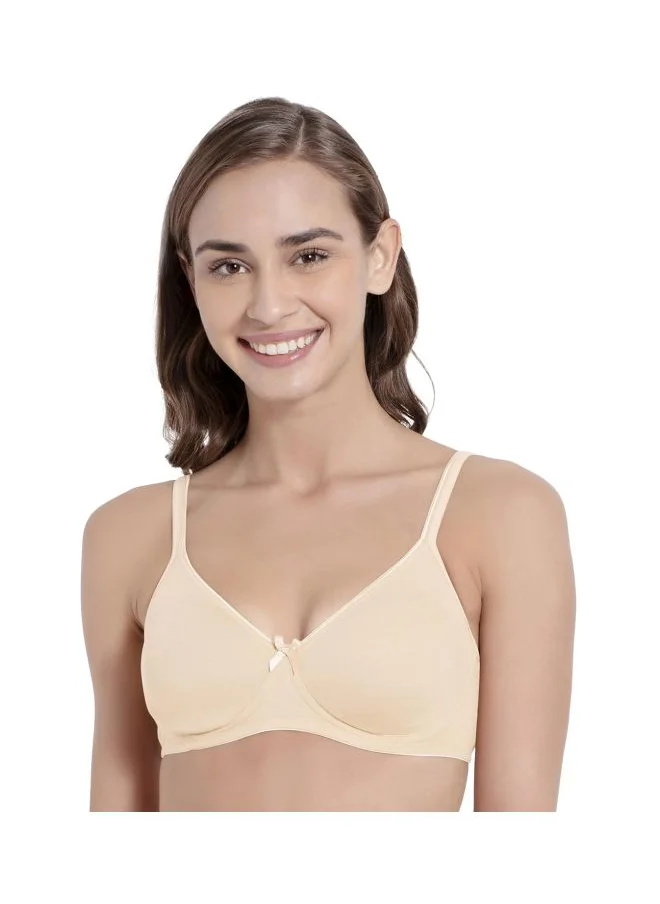 جوكي Jockey 1722 Women Wire free Non Padded Super Combed Cotton Elastane Stretch Medium Coverage Everyday Bra with Concealed Shaper Panel and Adjustable Straps
