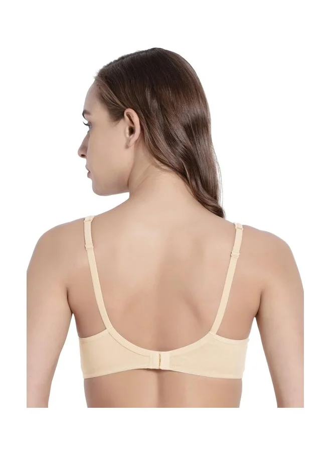 جوكي Jockey 1722 Women Wire free Non Padded Super Combed Cotton Elastane Stretch Medium Coverage Everyday Bra with Concealed Shaper Panel and Adjustable Straps
