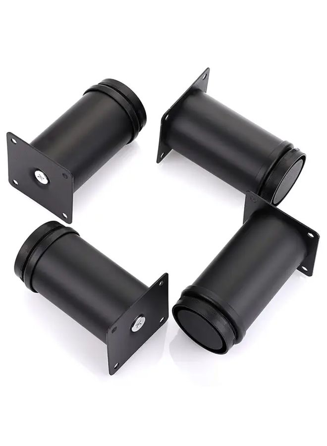 4pcs Adjustable Metal Furniture Legs 4 Inch Round Heavy Duty Cabinet Feet - Image 2