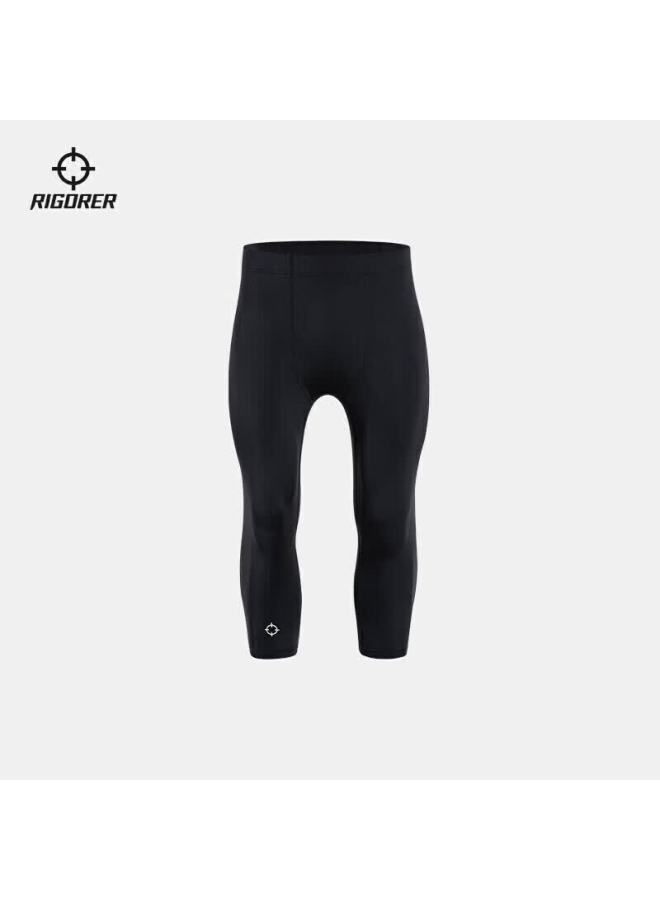 Rigorer Men's Compression Basketball Running Training Fitness Muscle Base Layer 3/4 Tight Pants - Image 2