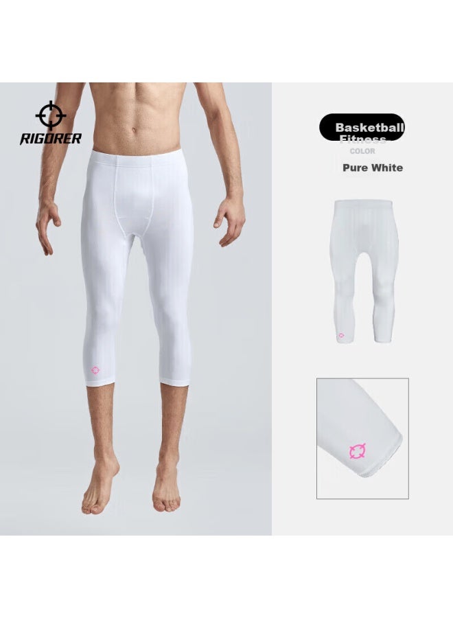 Rigorer Men's Compression Basketball Running Training Fitness Muscle Base Layer 3/4 Tight Pants - Image 1