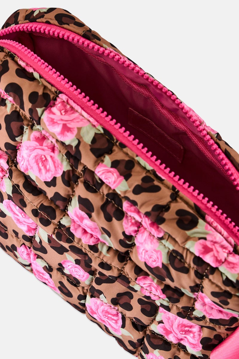 Miss Gwen's OMG Kids Girl Floral Print Makeup Pouch With Charm, Multicolor - Image 3
