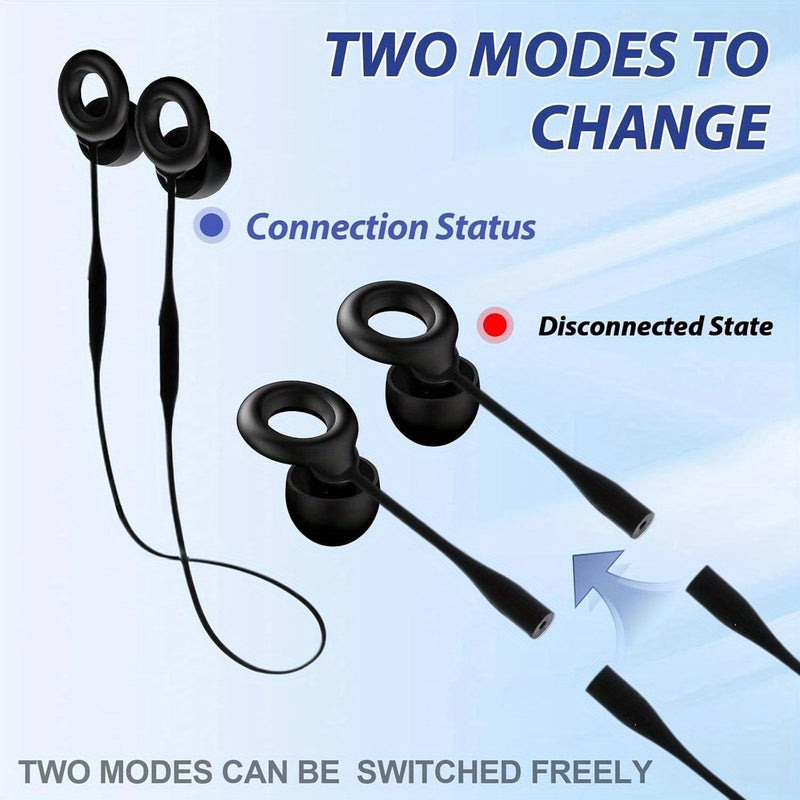 1Pc Black Earplug Lanyard Connector Cord Compatible Loop Earplugs Quiet Engage Experience - Image 2