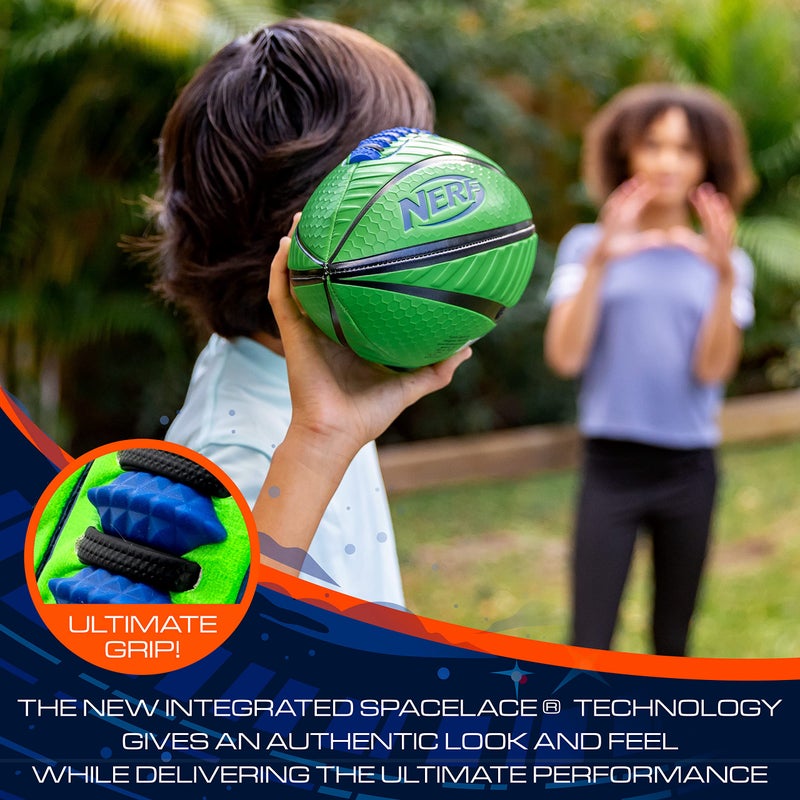NERF Spiral Grip Junior Football Patented Spacelace for Ultimate Spirals Authentic Look and Feel Pump Included Junior 105 - Image 4