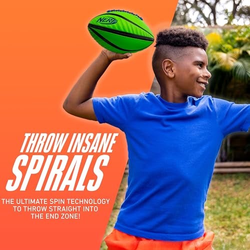 NERF Spiral Grip Junior Football Patented Spacelace for Ultimate Spirals Authentic Look and Feel Pump Included Junior 105 - Image 3