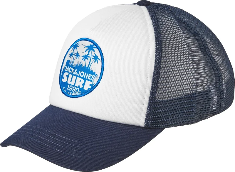 Jack Jones Byron Surf Trucker Cap Men's White Hat 12235034-01