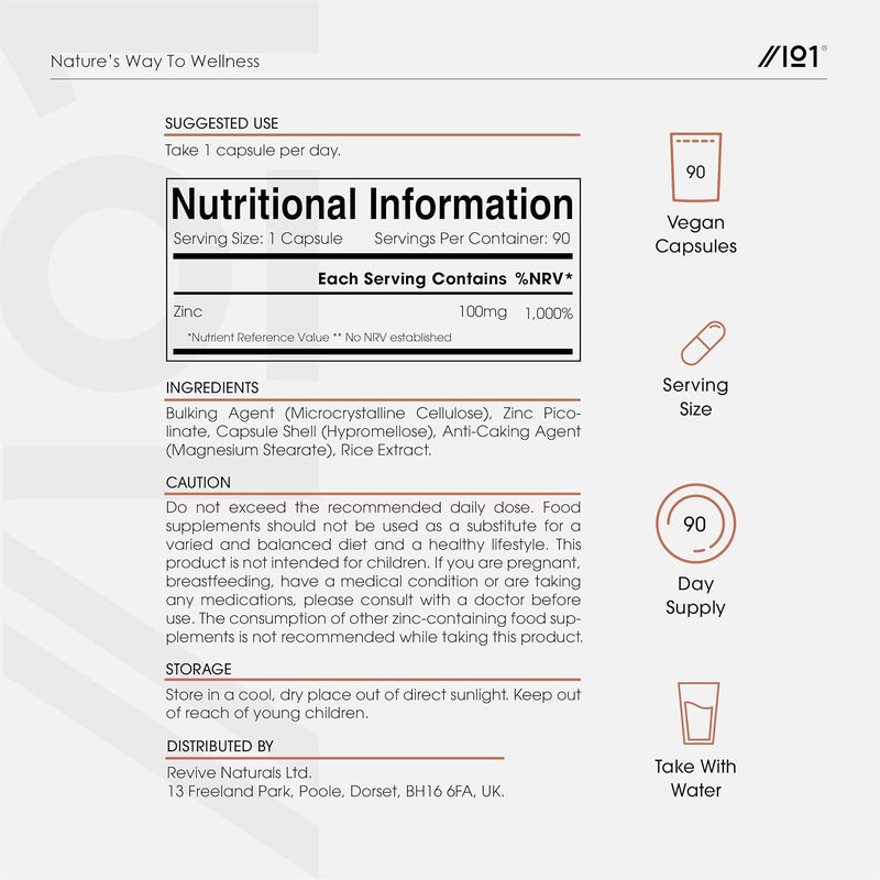 ALPHA01 زنك بيكولينات 100 ملغ دعم المناعة زنك بيكولينات 90 كبسولة نباتية إمداد لمدة 3 أشهر كيس قابل لإعادة الإغلاق وإعادة التدوير من ألفا01 - Image 3