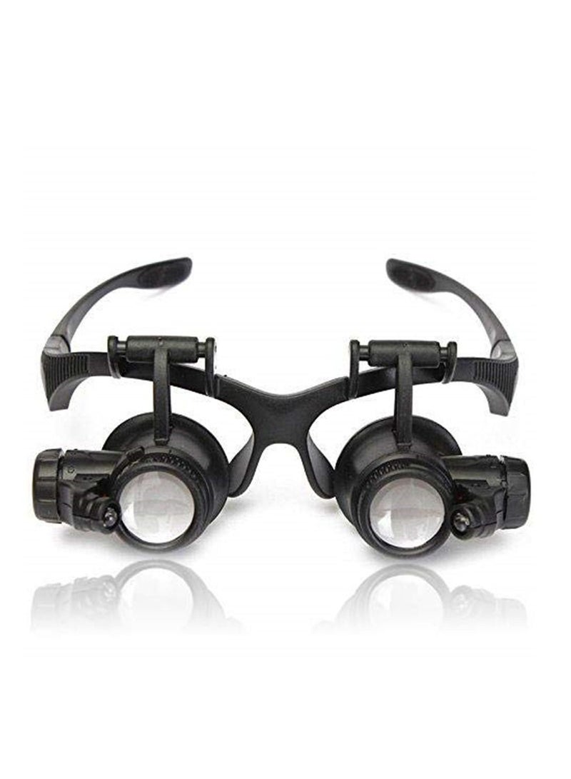 Watch Repair Glasses Style Magnifier High Times Loupe with LED Light QK3023 Black - Image 4