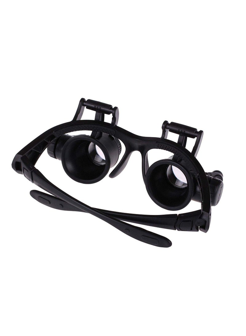 Watch Repair Glasses Style Magnifier High Times Loupe with LED Light QK3023 Black - Image 5
