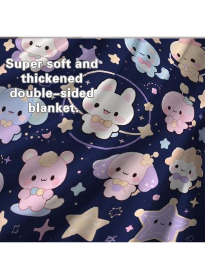 general Flannel thin blanket (warm and comfortable, suitable for sleep, gaming, dust removal and sandproof) 150cm*200cm - 1051 - Image 1