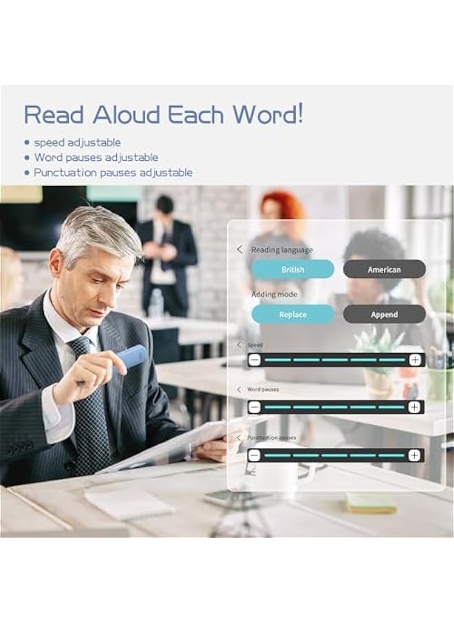 ANKOVO - Scan Reader Pen Dyslexia Tool Reading Pen for Students Adults, Translator Scanner Pen - Image 1