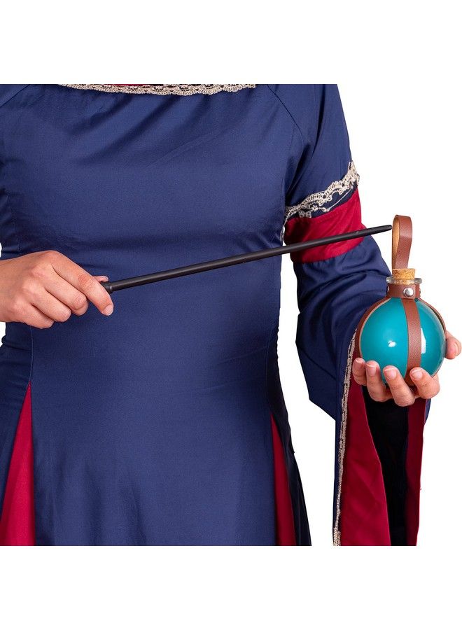 Skeleteen Dark Magic Potion Bottle Brown Wizard Potions Glass Holder With Cork Stopper And Faux Leather Harness With Holster Loop - Image 5