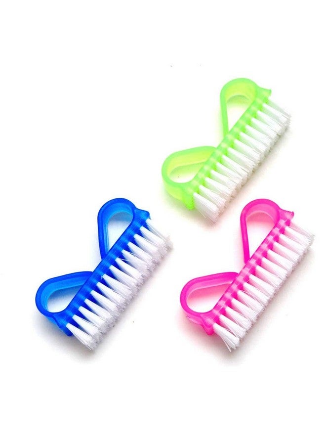 Fameza FAMEZA 3 Pack Fine Handle Grip Nail Brush - Fingernail Scrub - Image 1